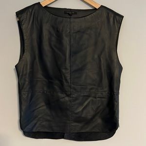 Rachel Zoe Lamb Leather Tank Top